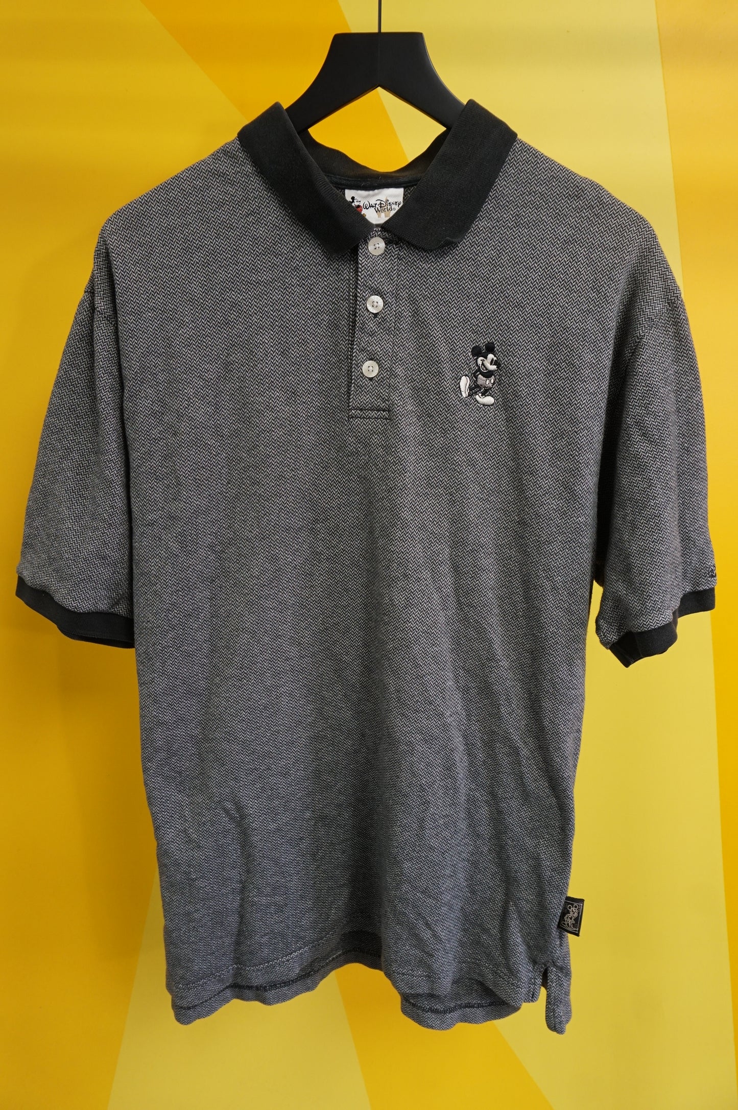 (L) Vtg Mickey Mouse Polo Shirt