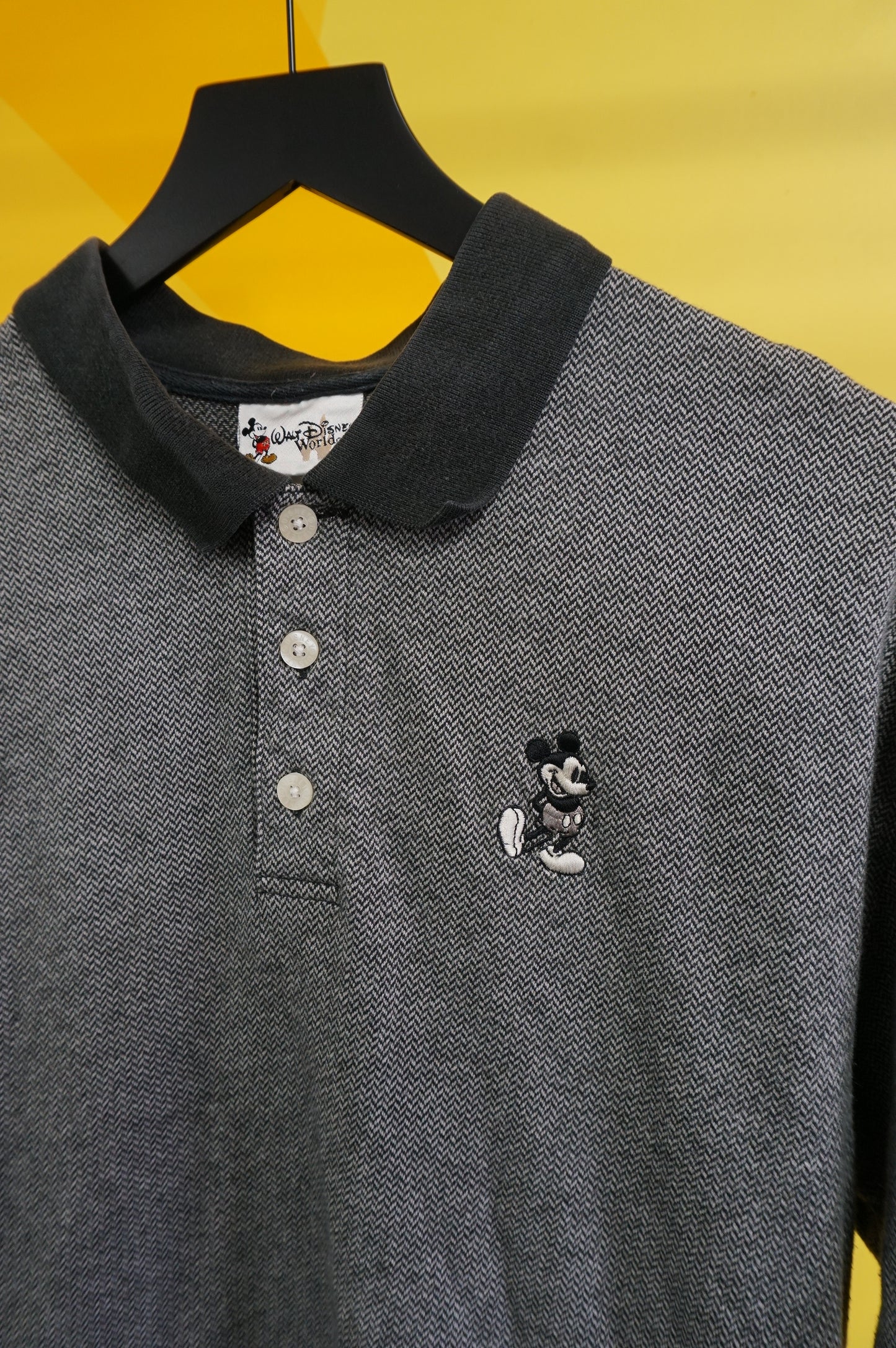 (L) Vtg Mickey Mouse Polo Shirt