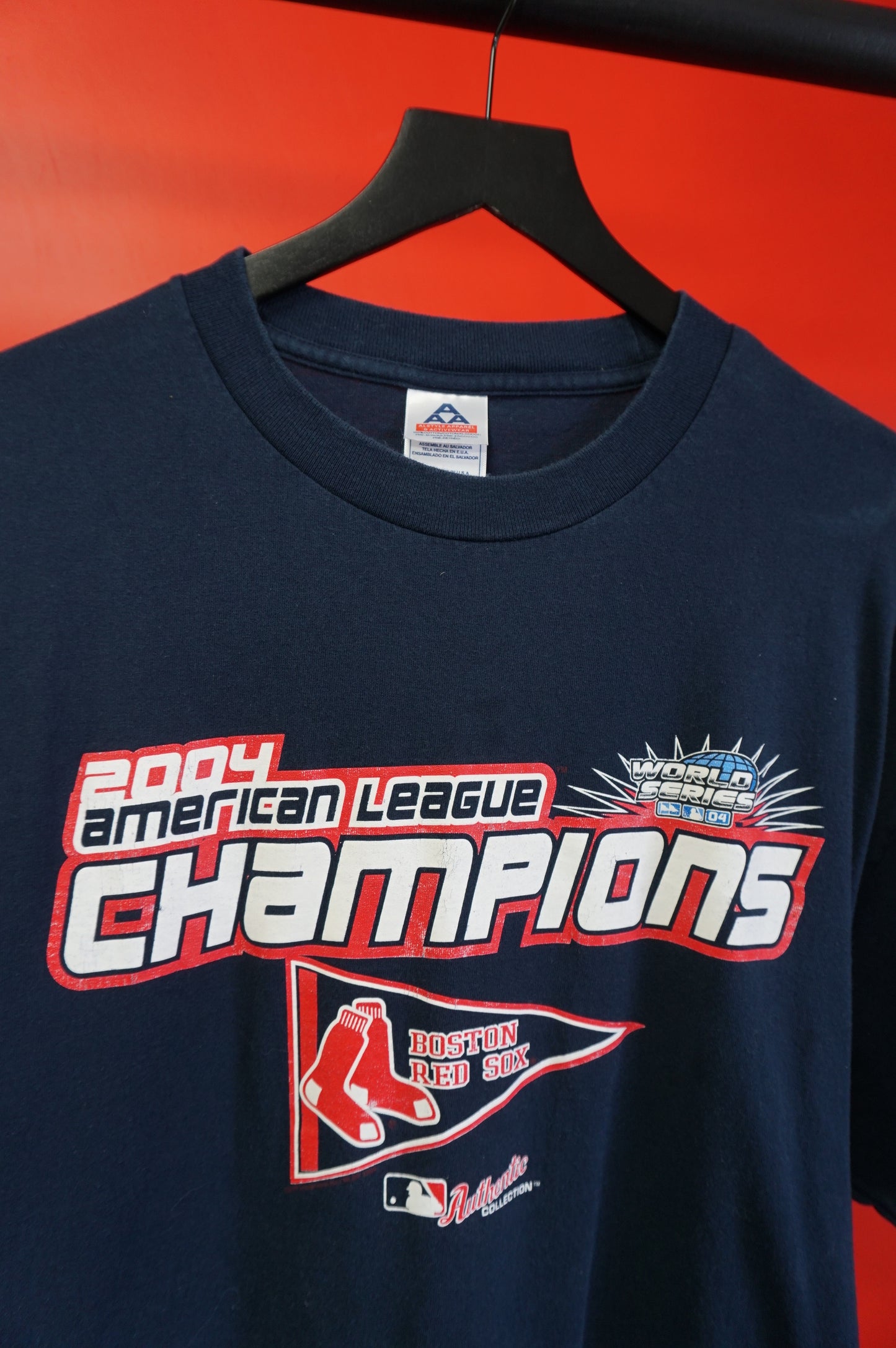 (L/XL) 2004 Boston Red Sox American League Champs T-Shirt