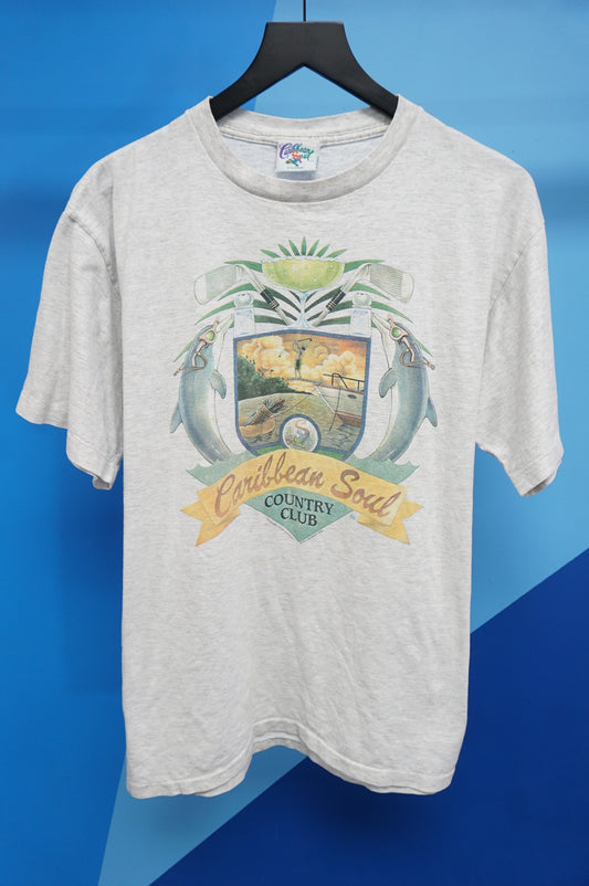 (L/XL) Vtg Caribbean Soul Country Club Single Stitch T-Shirt