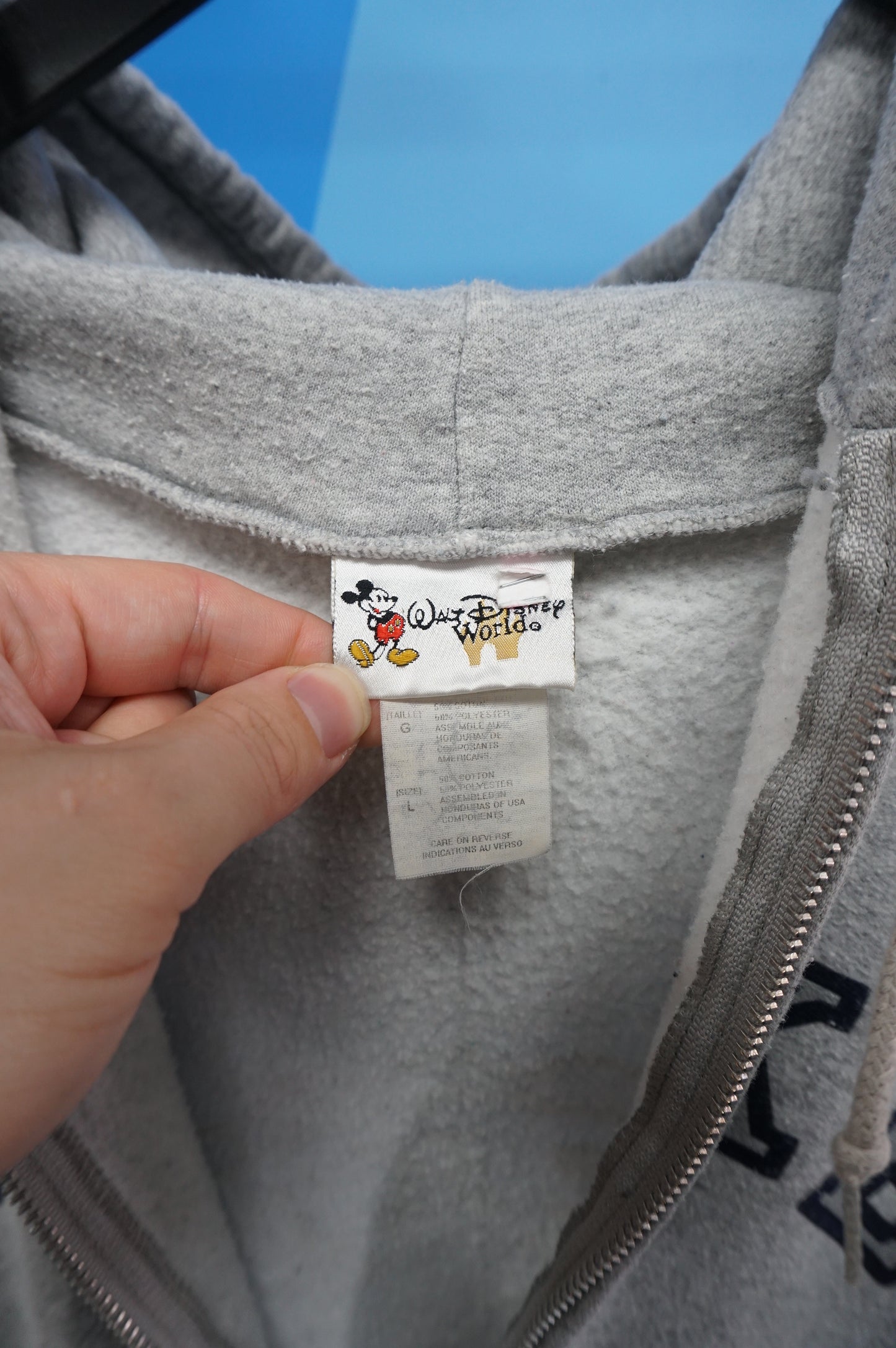 (L) Mickey Mouse Full Zip Hoodie