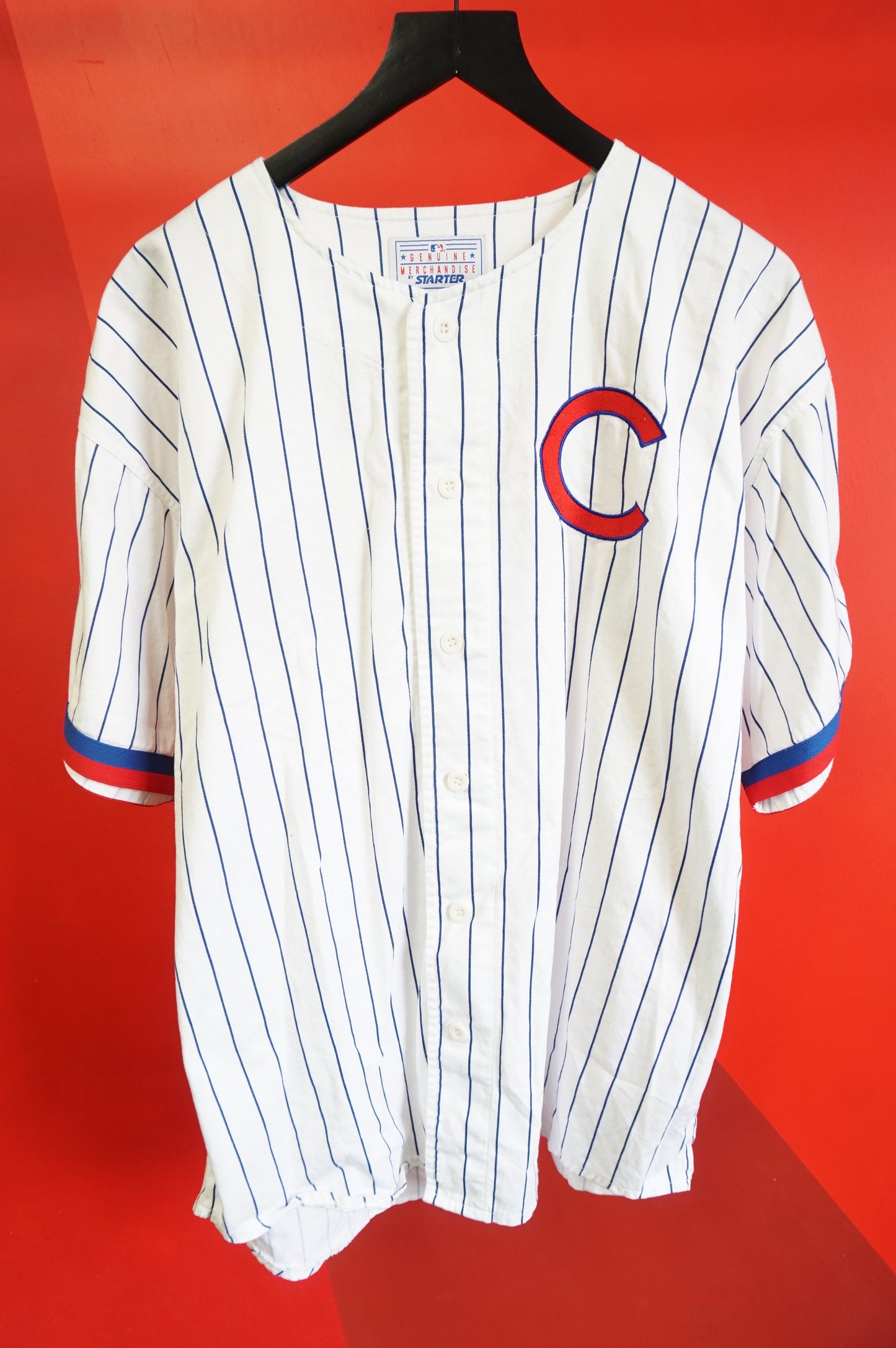 (L) Chicago Cubs Pinstripe Starter Jersey