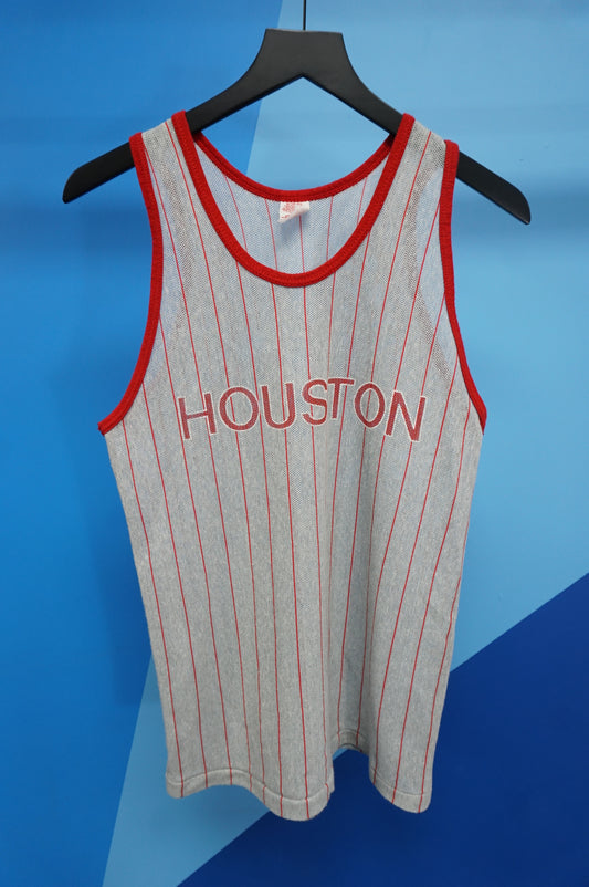 (S/M) Vtg Houston Pinstripe Basketball Jersey