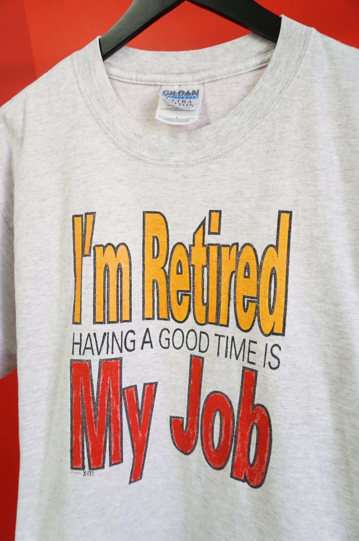 (L) I'm Retired Having A Good Time Is My Job T-Shirt