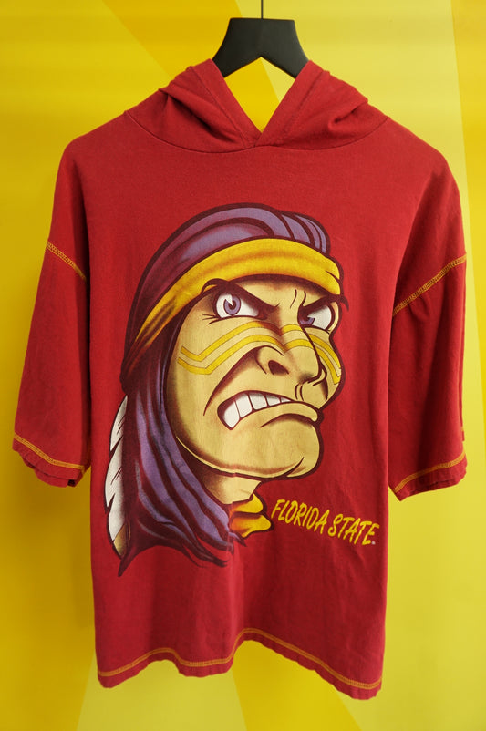 (XL) Vtg Florida State University Big Head Seminole T-Shirt Hoodie