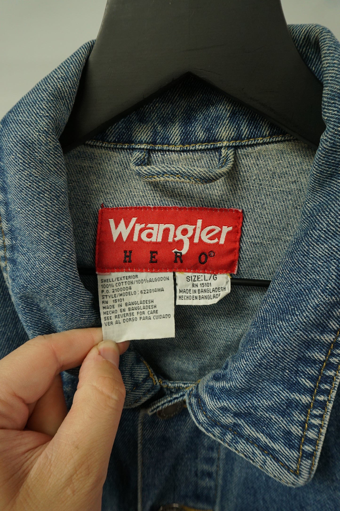 (L) Vtg Wrangler Hero Denim Jacket