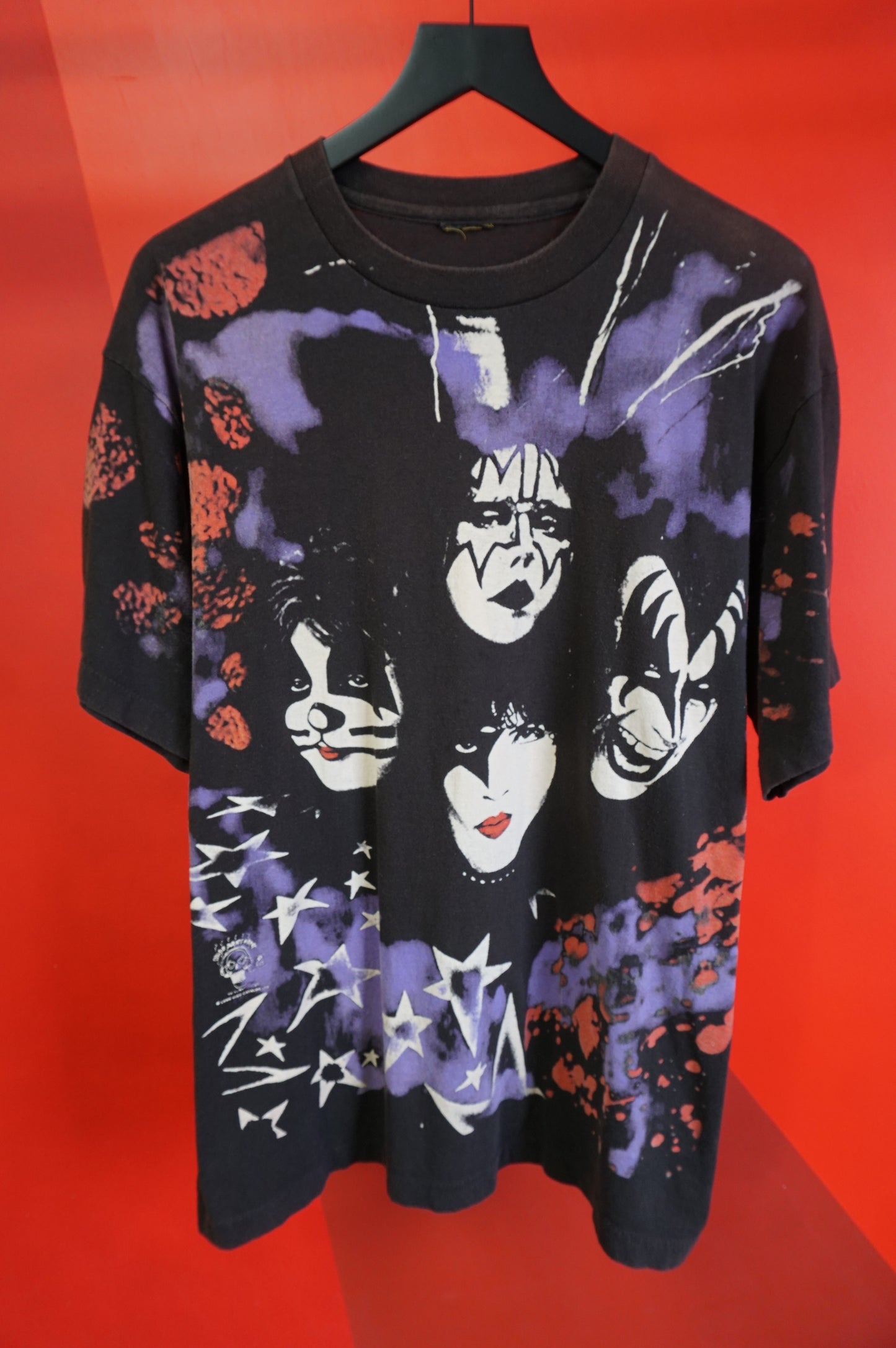 (L) 1996 Kiss Alive/Worldwide Single Stitch AOP Tour T-Shirt