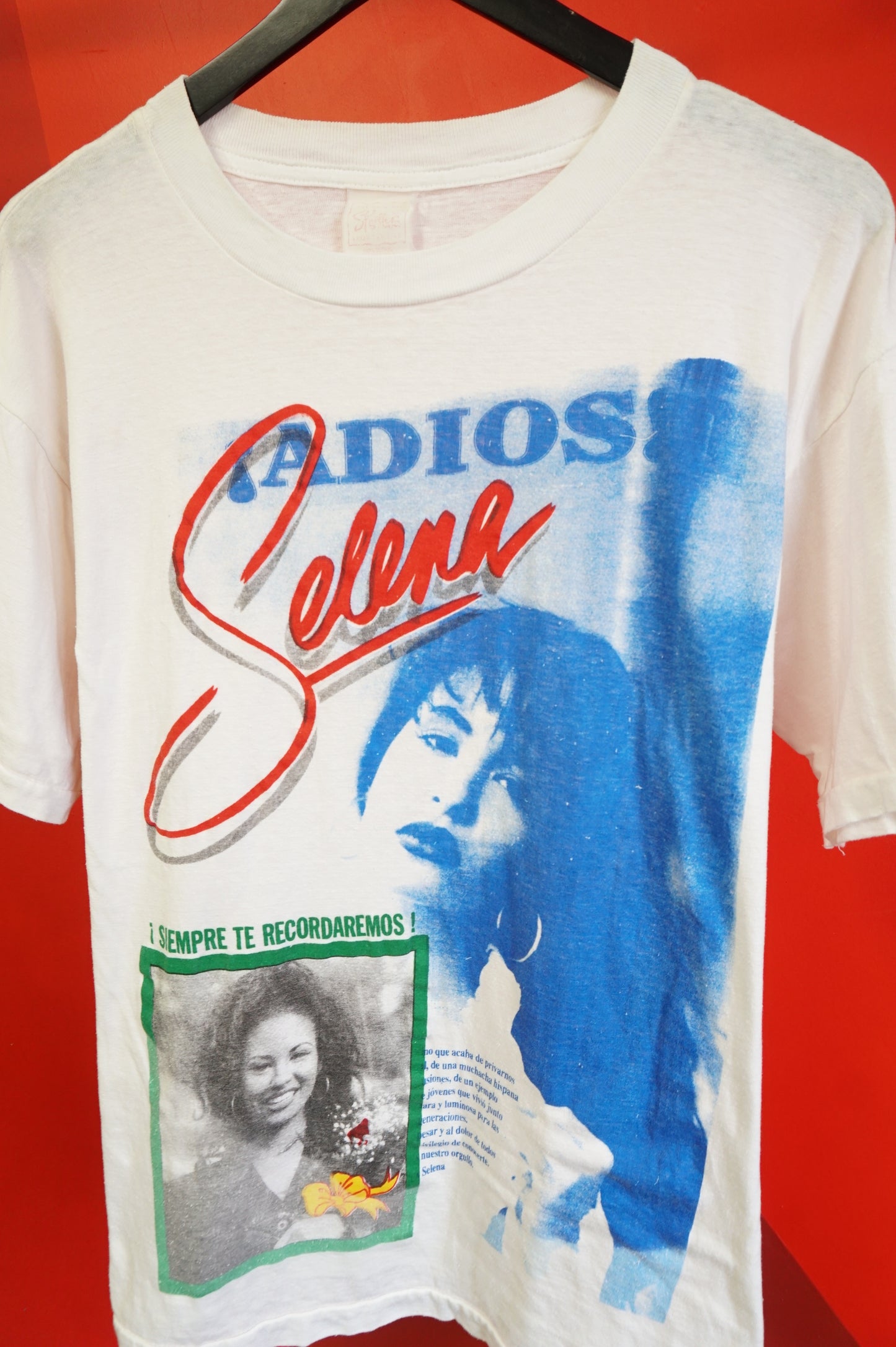 (M/L) Adios Selena! Single Stitch Tribute T-Shirt