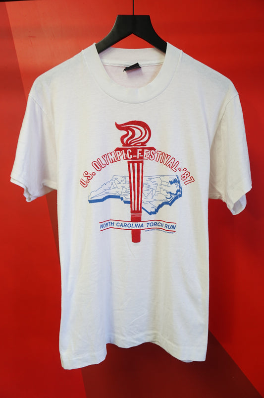 (M/L) 1987 US Olympic Festival Single Stitch T-Shirt