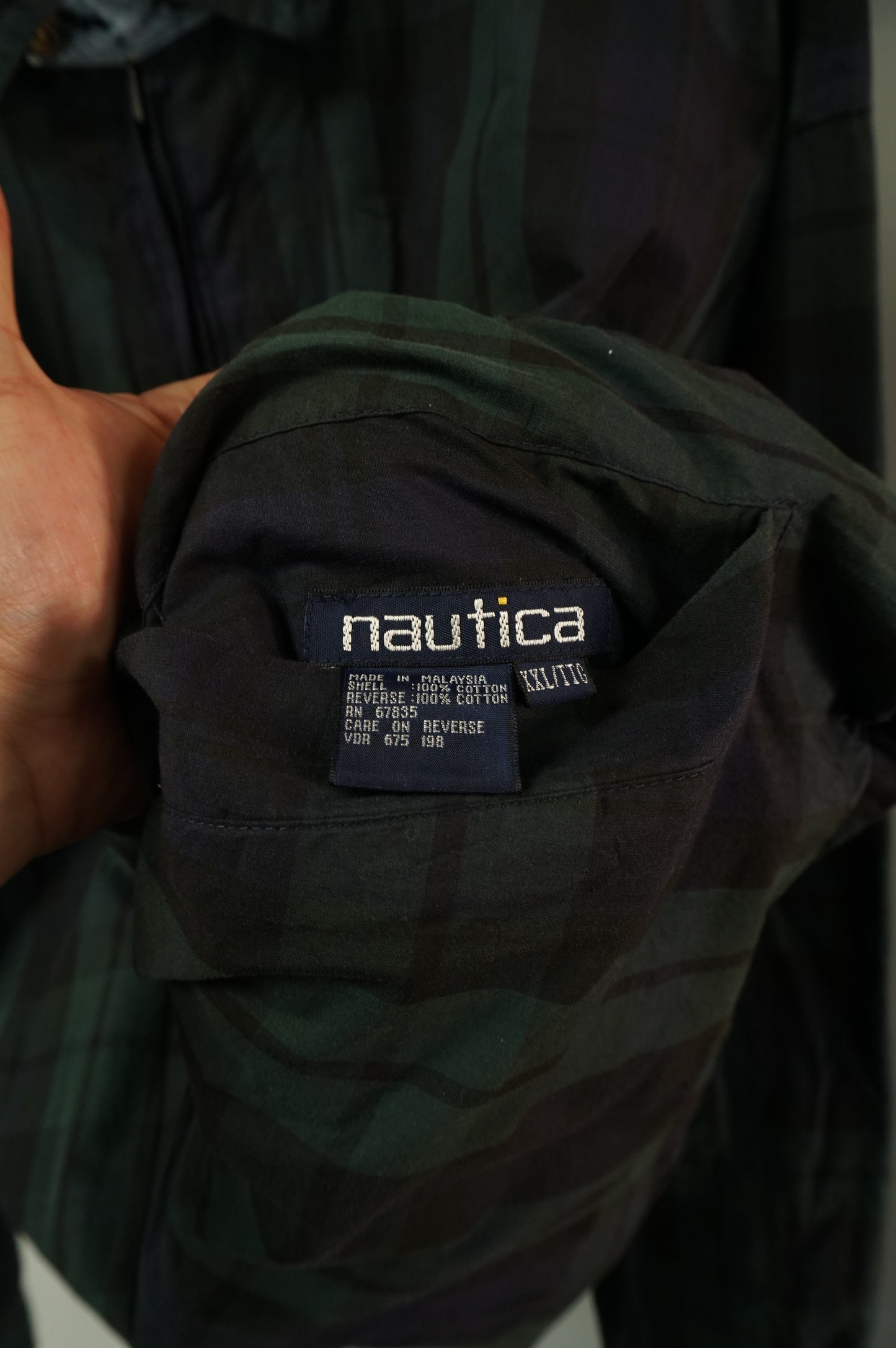 (XXL) Vtg Reversible Plaid Nautica Jacket