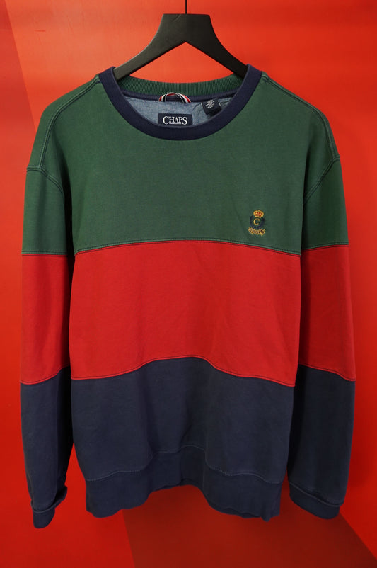 (L/XL) Chaps Ralph Lauren Striped Crewneck