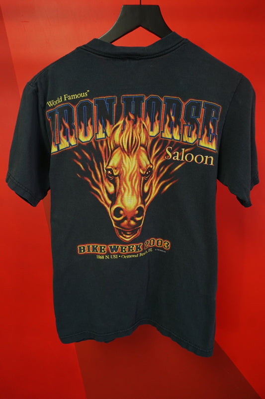 (XS/S) 2003 Iron Horse Saloon Biker T-Shirt