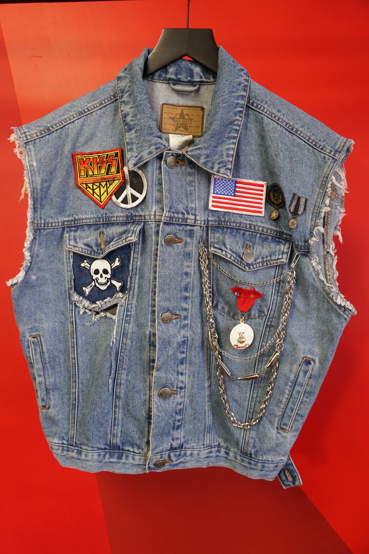 (M) Custom Denim Patchwork Vest – Thrift Heaven Vintage