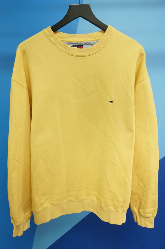 (L/XL) Vtg Yellow Tommy Hilfiger Crewneck