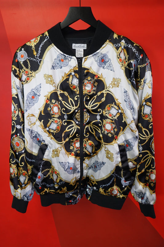 (M) Vtg Versace-esque Satin Jacket