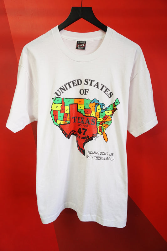 (XL) United States Of Texas Vtg Single-Stitch T-Shirt