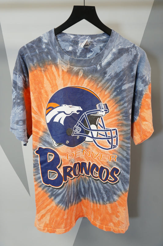 (L) Vtg Denver Broncos Tie Dye T-Shirt