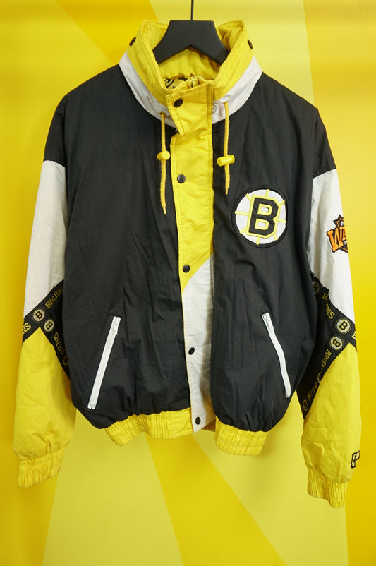 (L/XL) Vtg Boston Bruins Pro Player Puffer Jacket