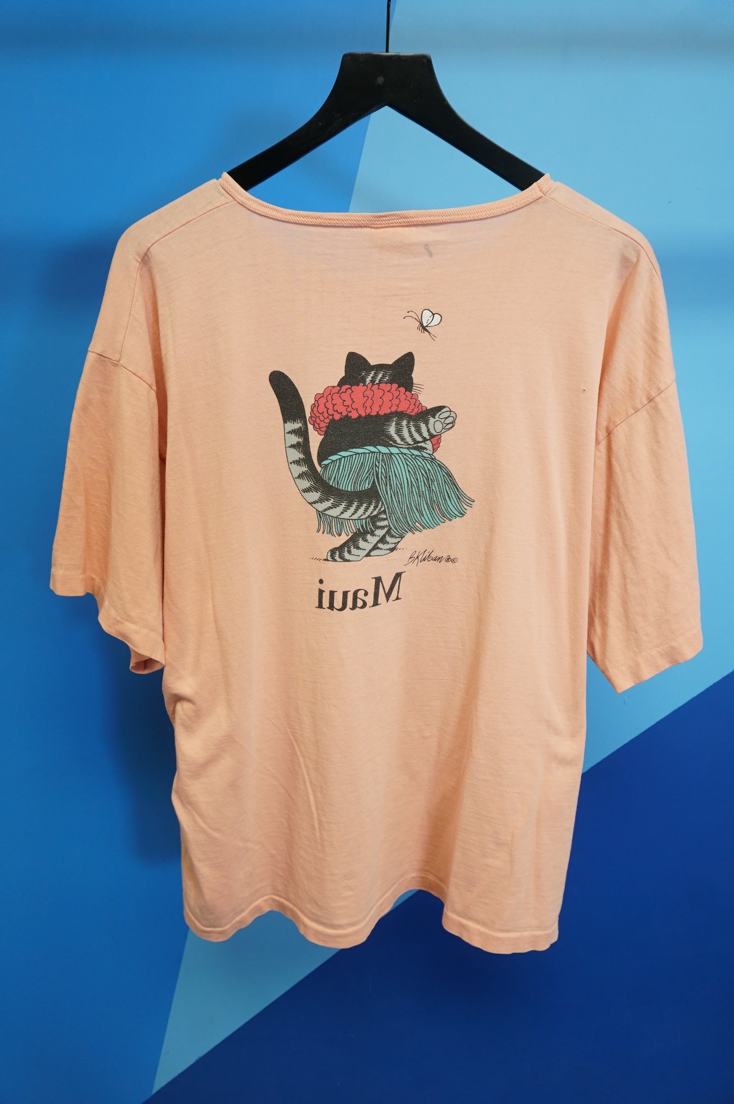 (L/XL) 1980 Maui Cat Single Stitch Tourist T-Shirt