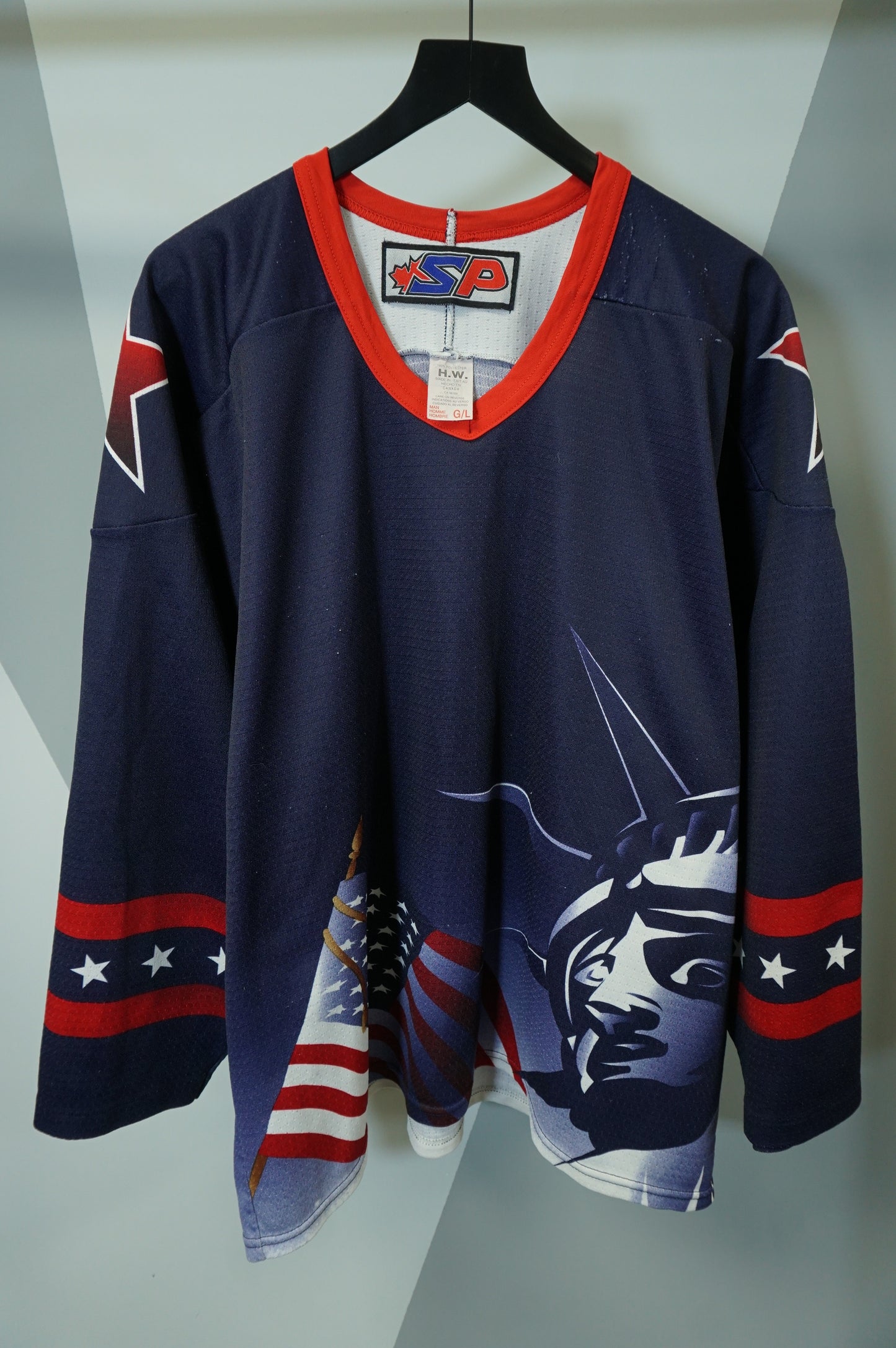 (L/XL) Vtg USA Hockey Jersey