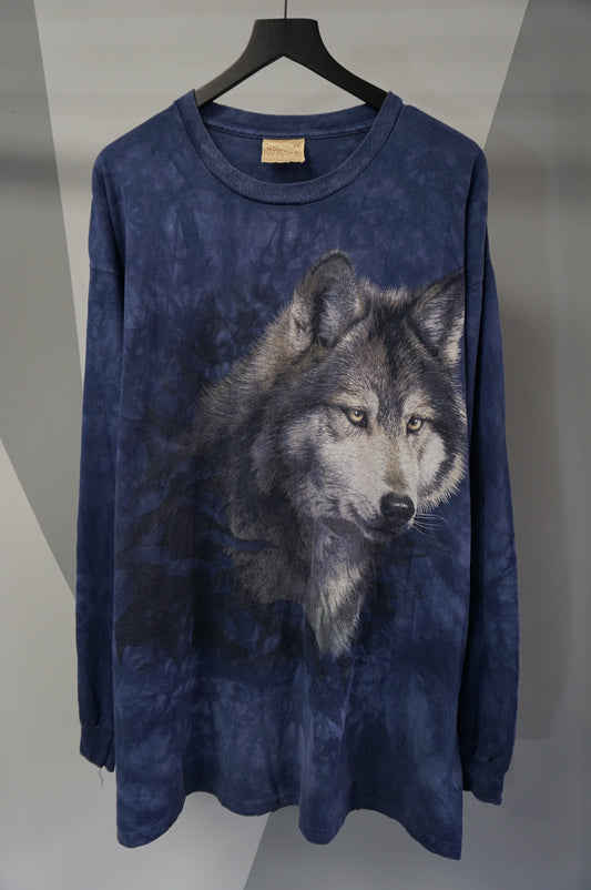 (XXL) The Mountain LS Wolf T-Shirt