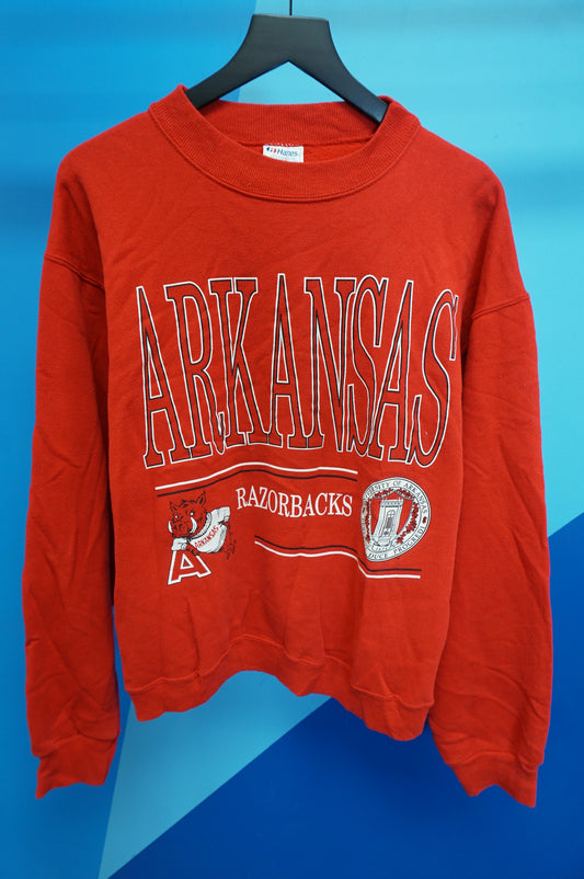 (L/XL) Vtg Arkansas Razorbacks Crewneck