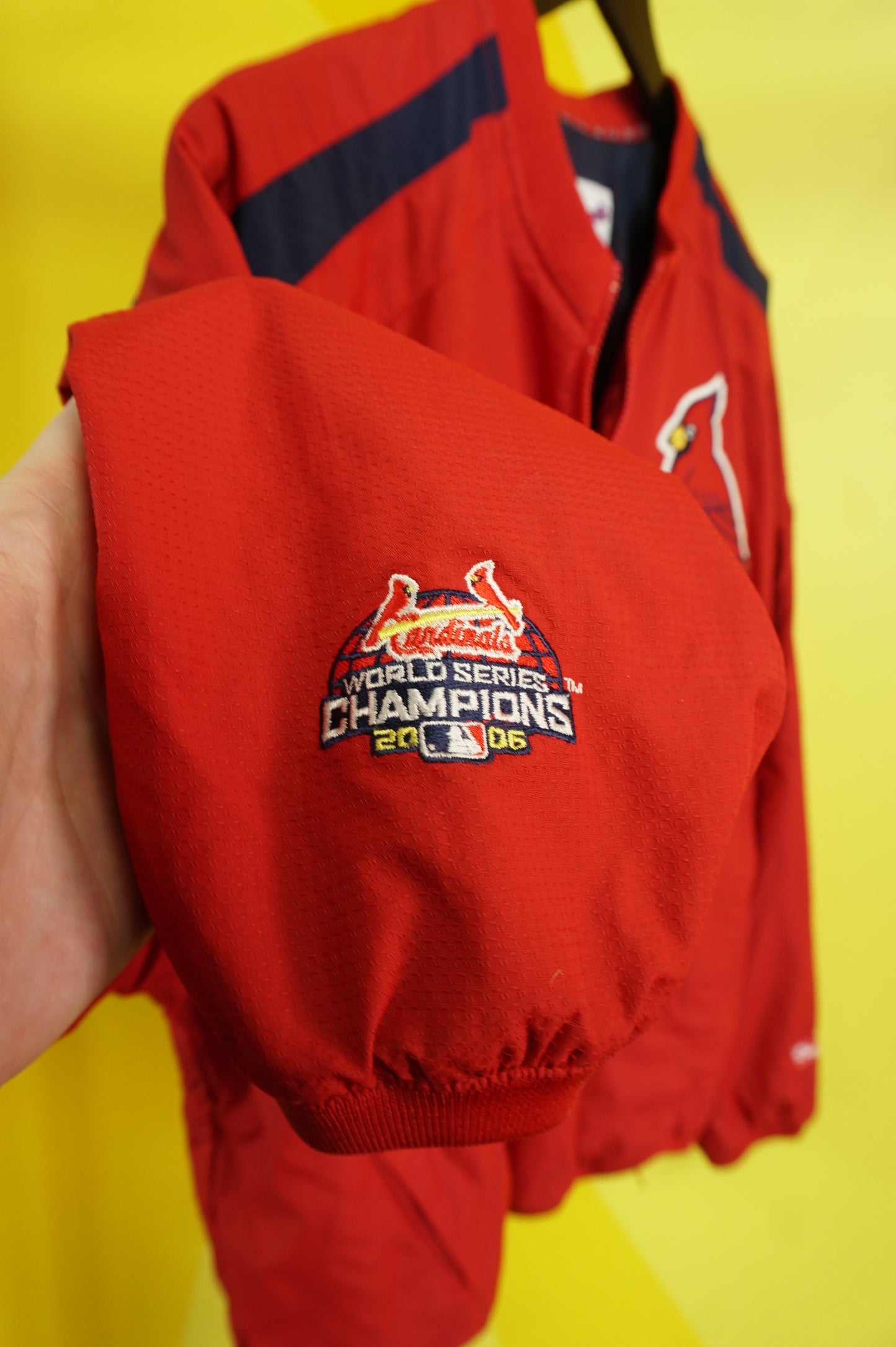 (M/L) 2006 St. Louis Cardinals World Series Champs Windbreaker