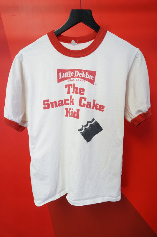 (M) Little Debbie The Snack Cake Kid Vtg Ringer T-Shirt