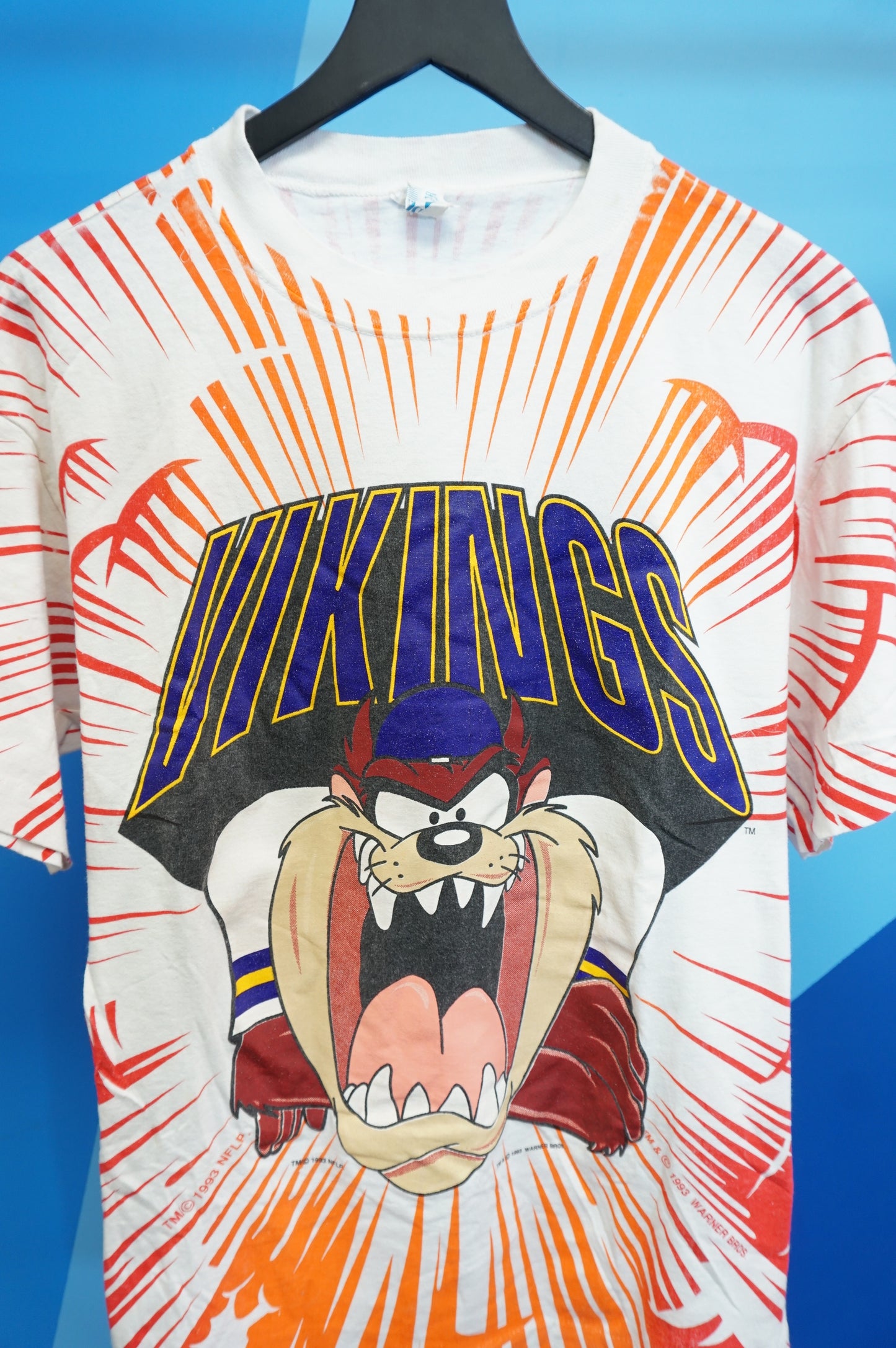 (L) 1993 Minnesota Vikings Taz Single Stitch T-Shirt