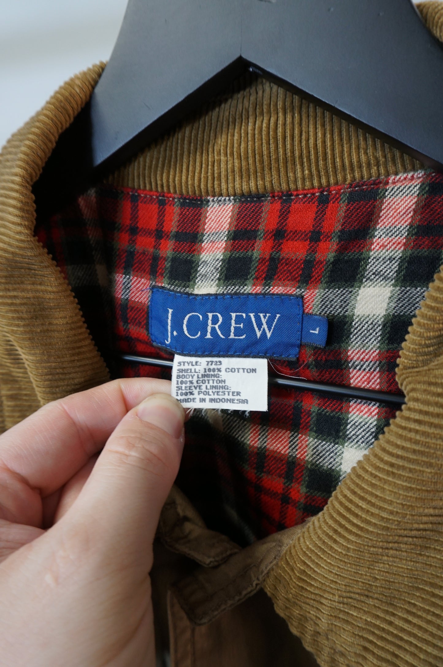 (L/XL) Vtg Flannel Lined J. Crew Jacket