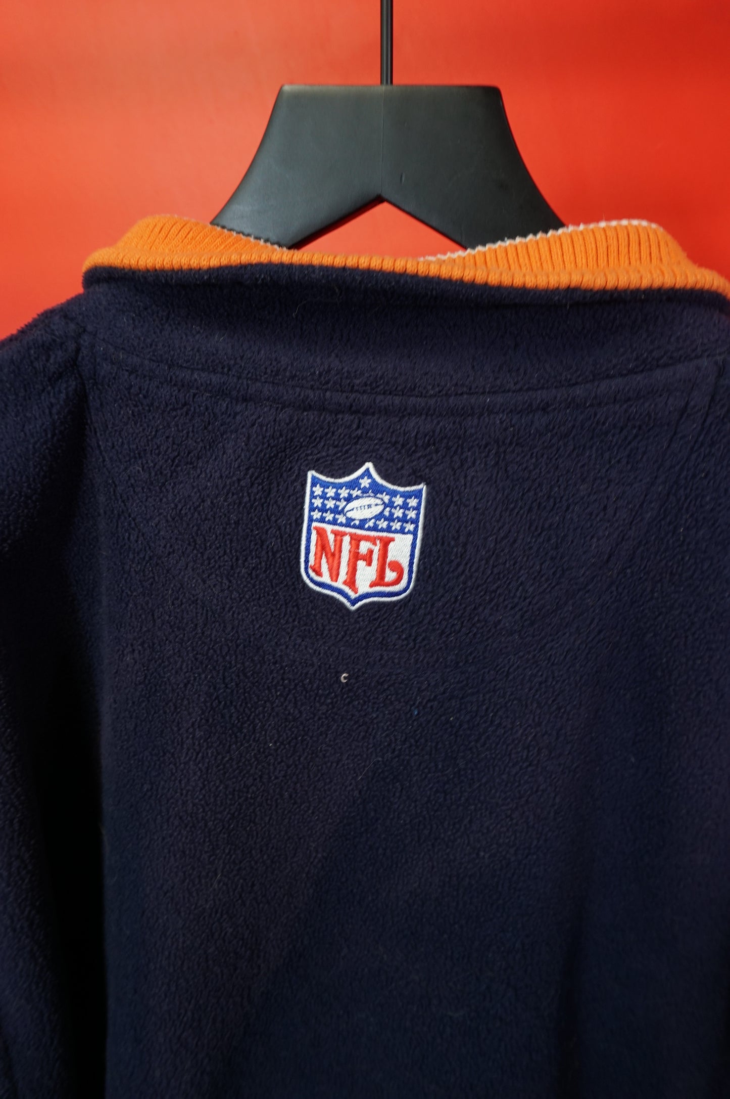 (M/L) Vtg Denver Broncos Starter Quarter Zip Fleece