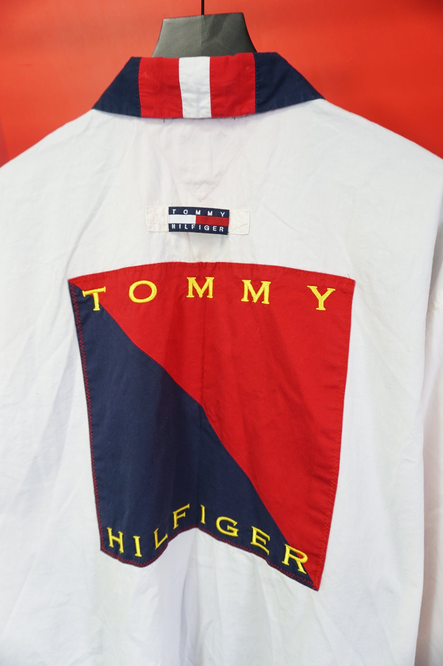 (XL/XXL) Vtg Tommy Hilfiger Tri-Tone Button Up Shirt