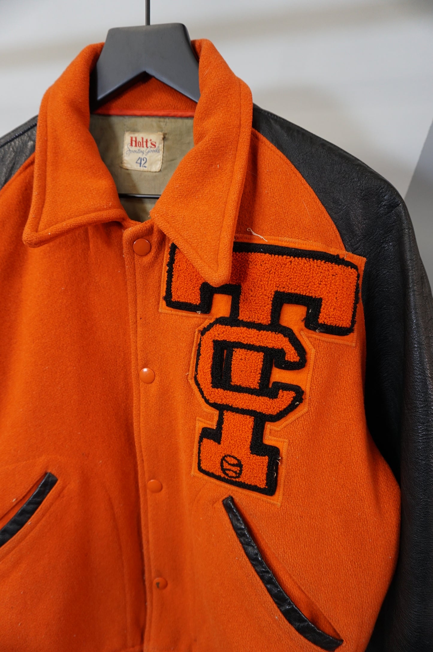 (L) Vtg Texas City Baseball Letterman Jacket