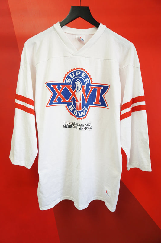 (M/L) 1992 Super Bowl 26 Single Stitch T-Shirt