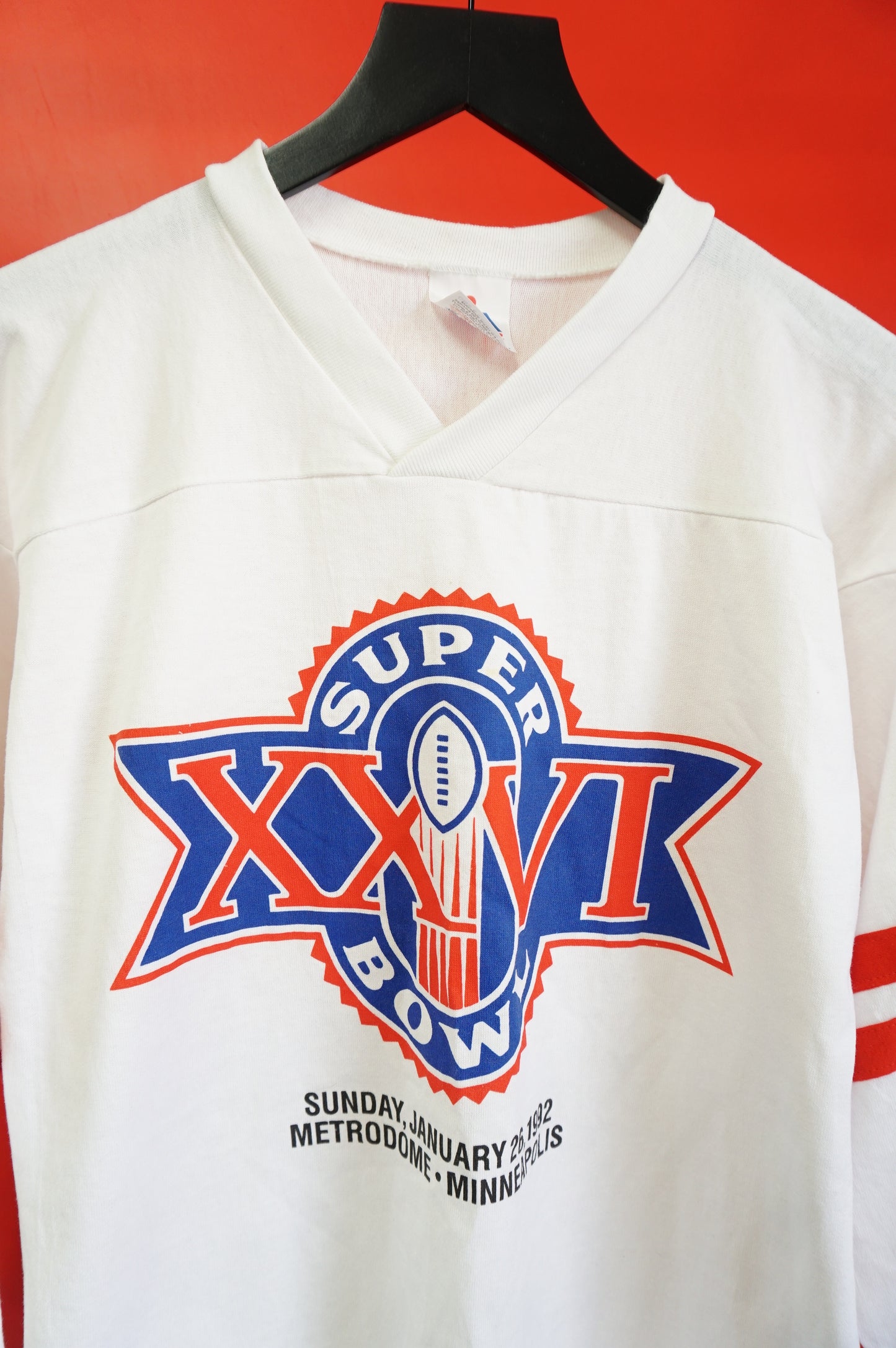 (M/L) 1992 Super Bowl 26 Single Stitch T-Shirt