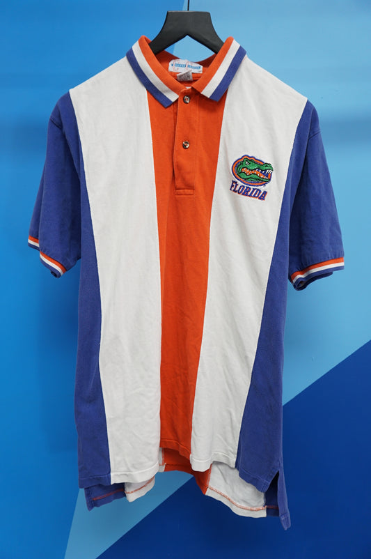 (M) Vtg Florida Gators Striped Polo Shirt