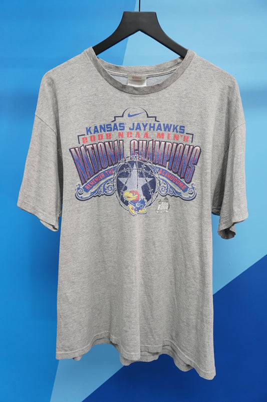 (L/XL) 2008 Kansas Jayhawks National Champs T-Shirt