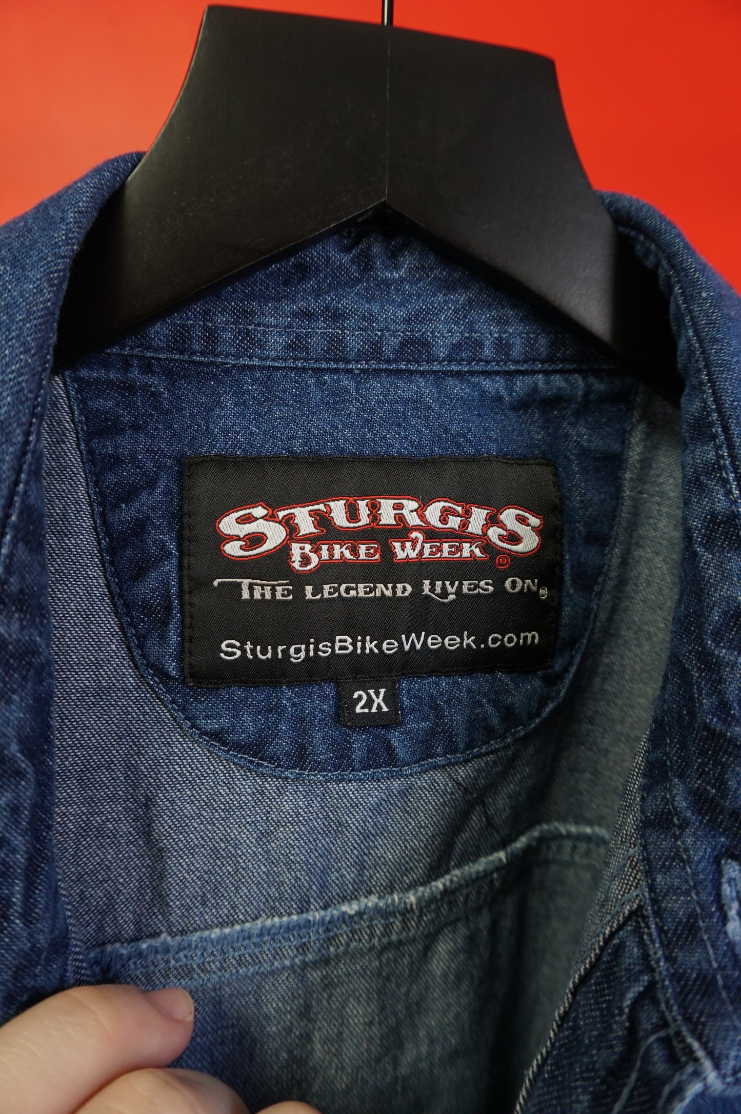 (XXL) 2005 Sturgis Bike Week Denim Vest