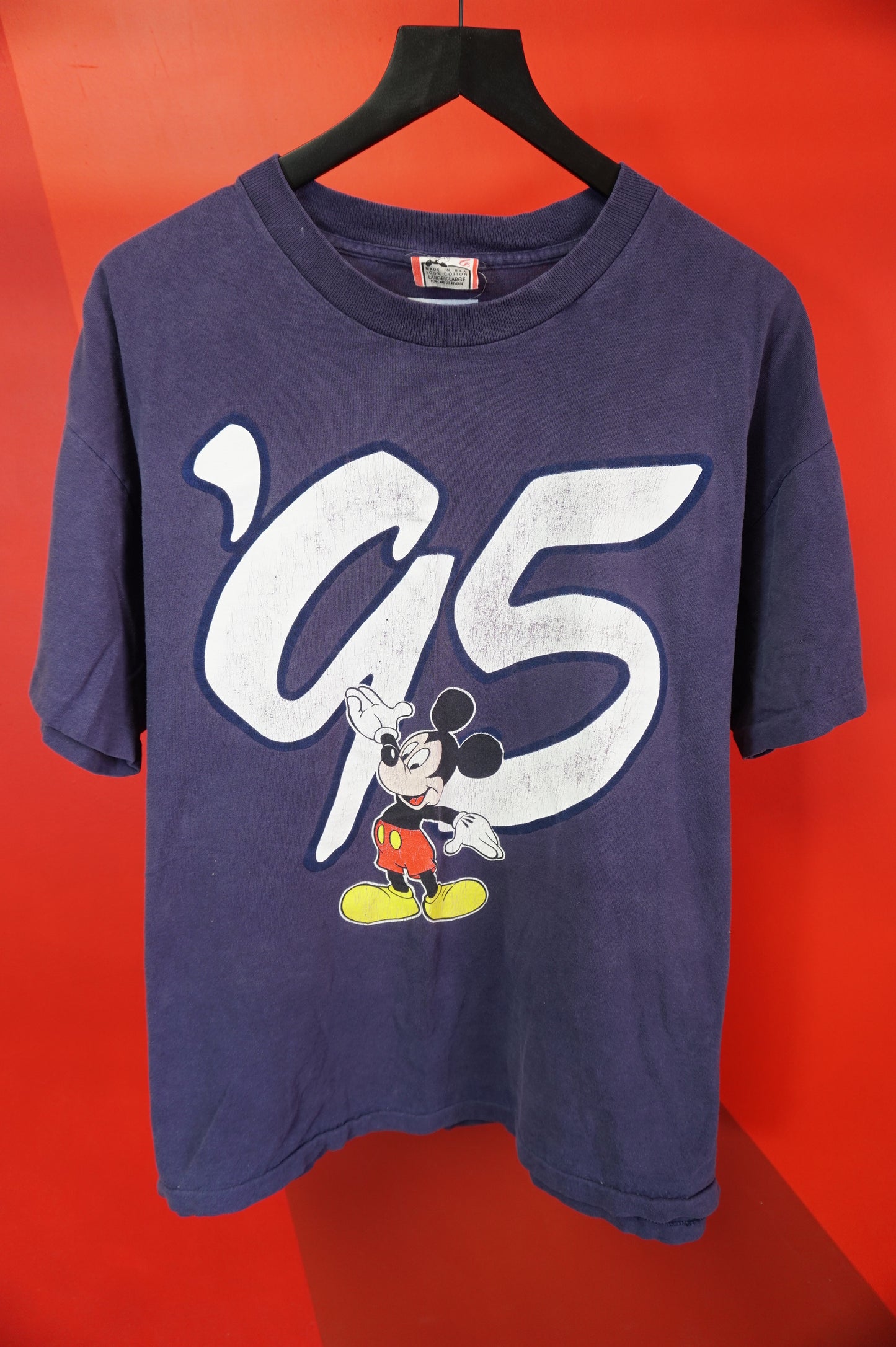 (XL) 1995 Mickey Mouse Single Stitch T-Shirt