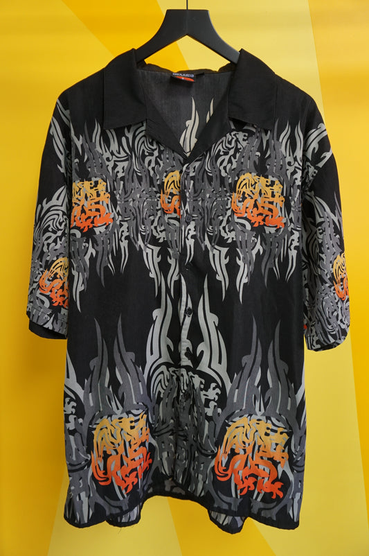 (XL) Y2K Tribal Button Up Shirt