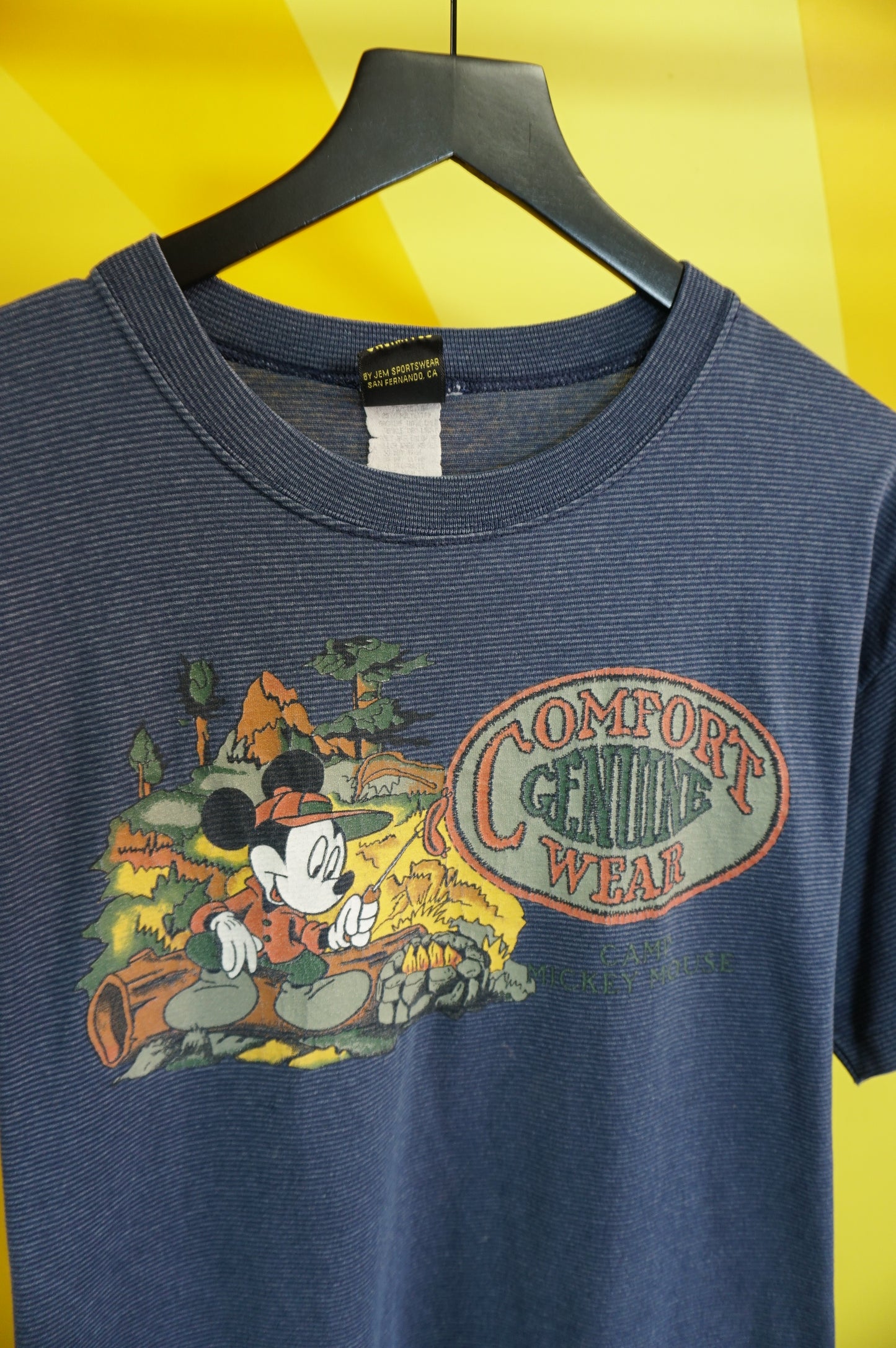 (L) Camp Mickey Mouse Single Stitch T-Shirt