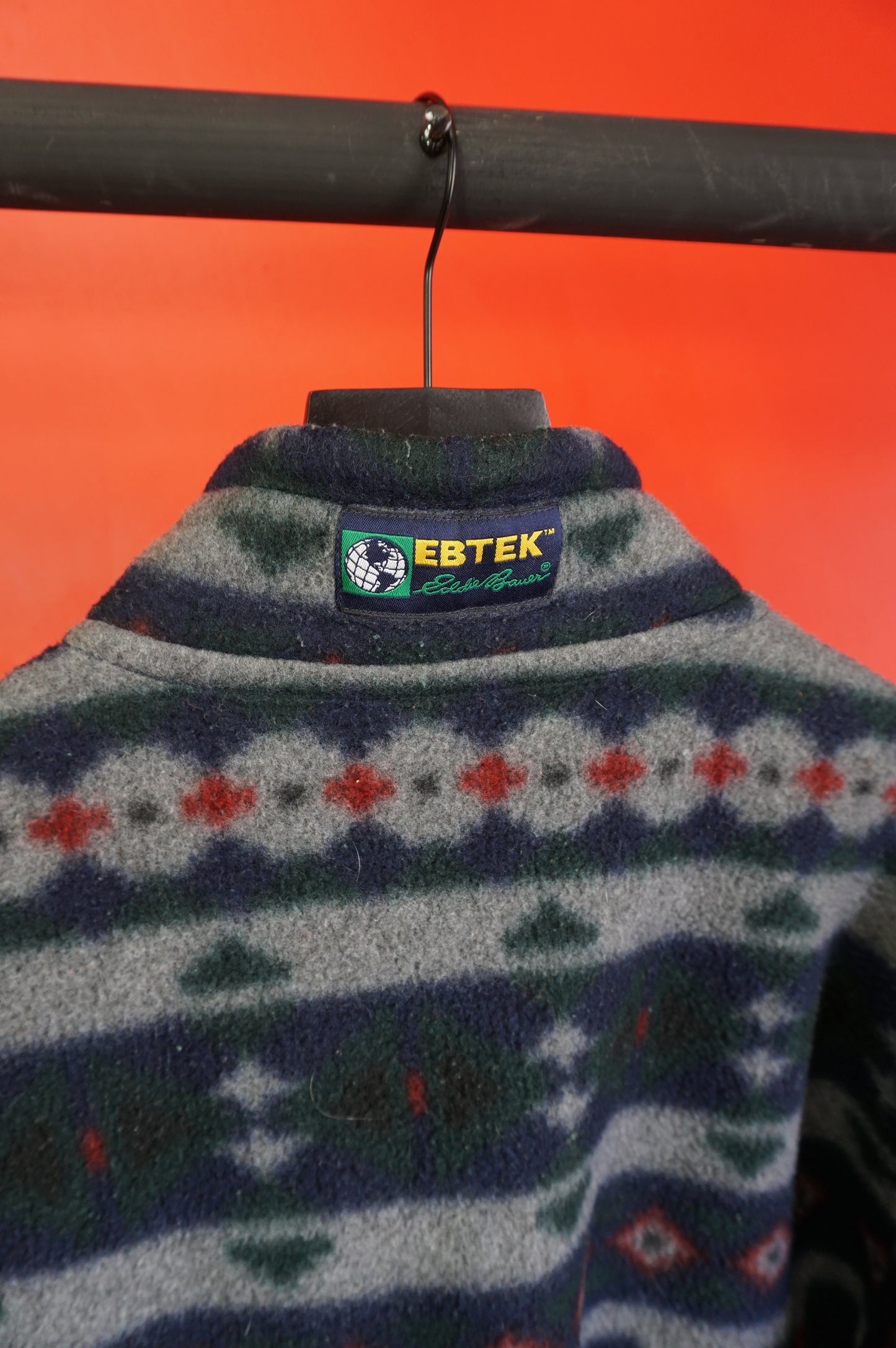 (S/M) Vtg Eddie Bauer Ebtek Aztec Fleece Pullover