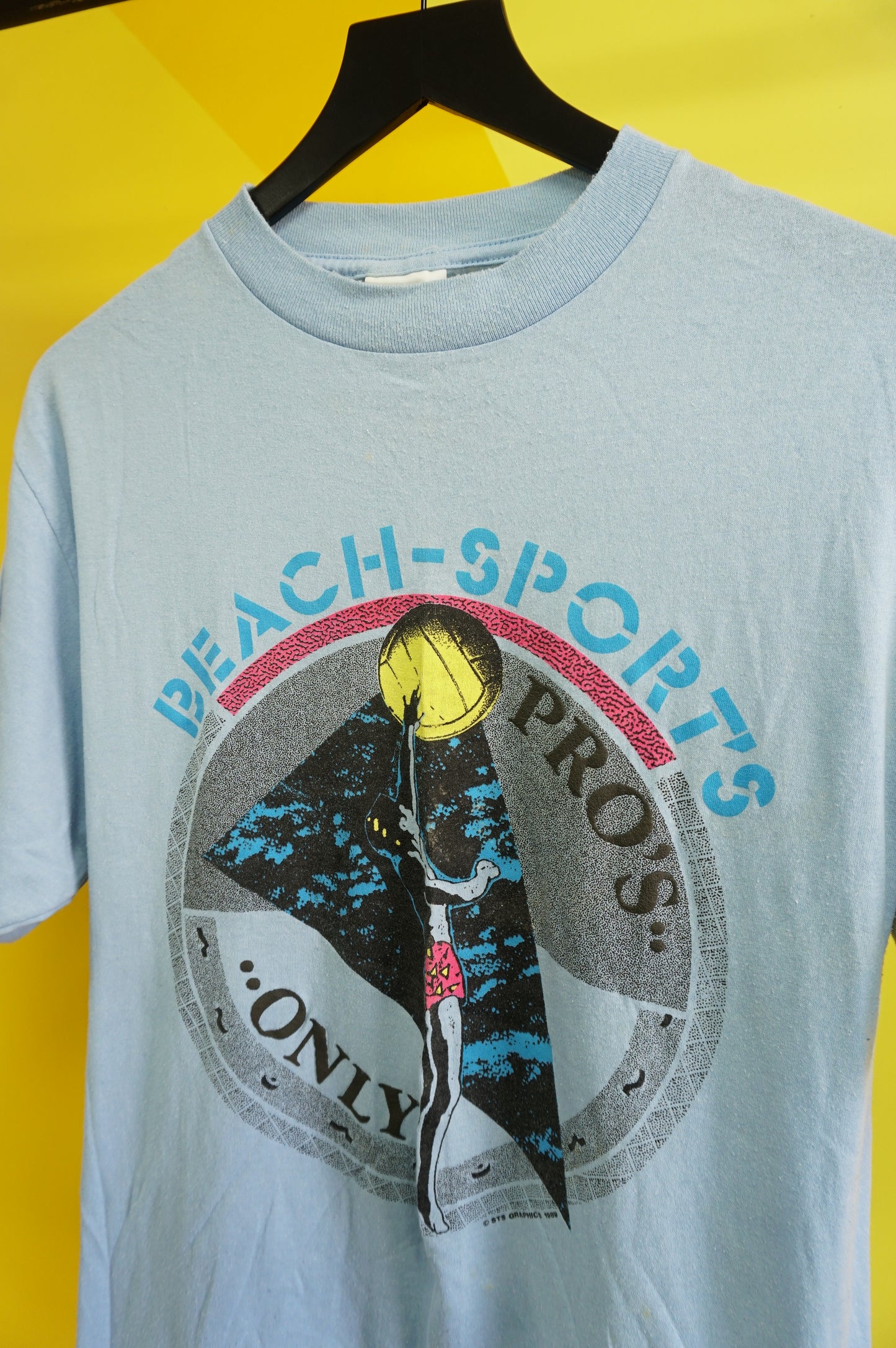 (L) Vtg Pros Only Beach Sports Single Stitch T-Shirt