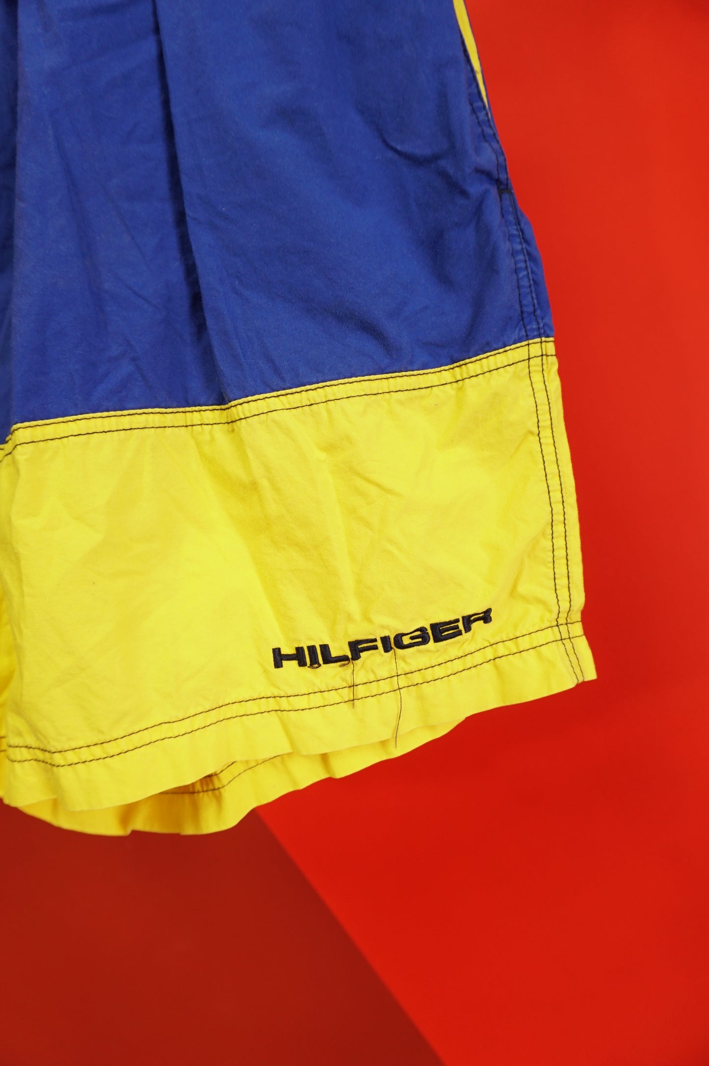 (XL) 90s Tommy Hilfiger Color Block Swim Trunks