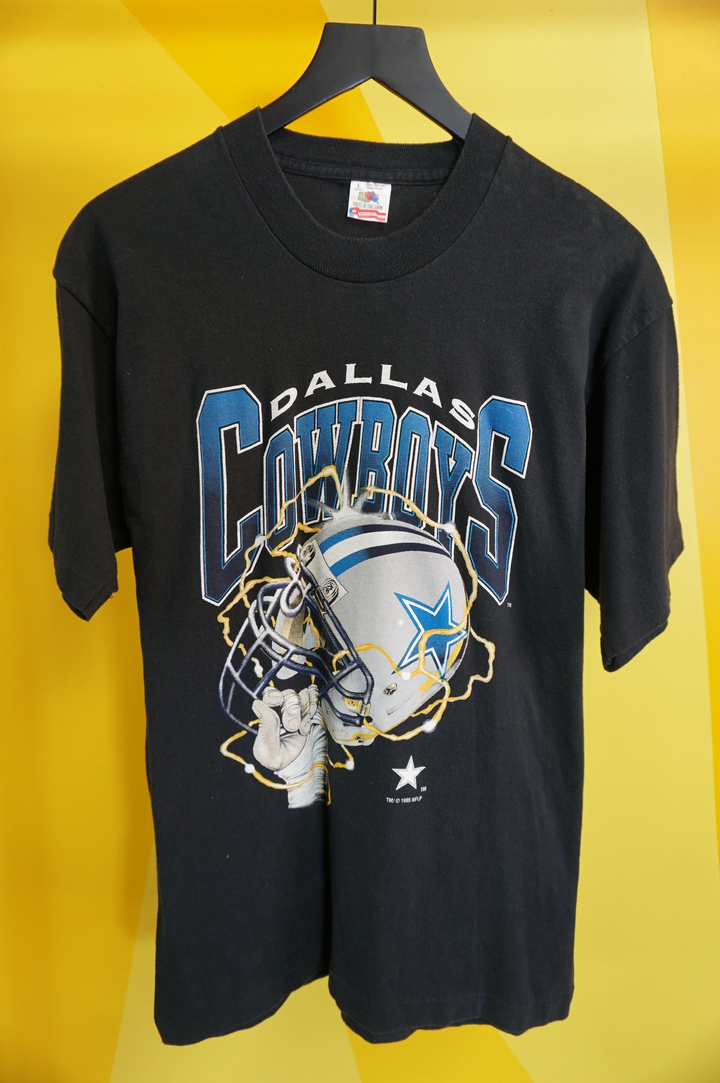 (M/L) 1995 Dallas Cowboys Lightning T-Shirt