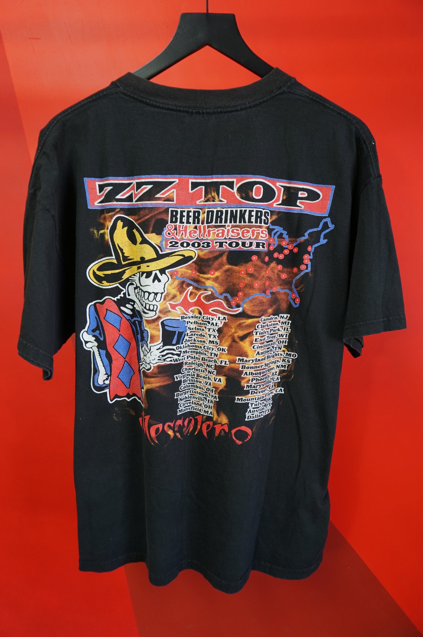 (XL) 2002 ZZ Top Beer Drinkers & Hellraisers Tour T-Shirt