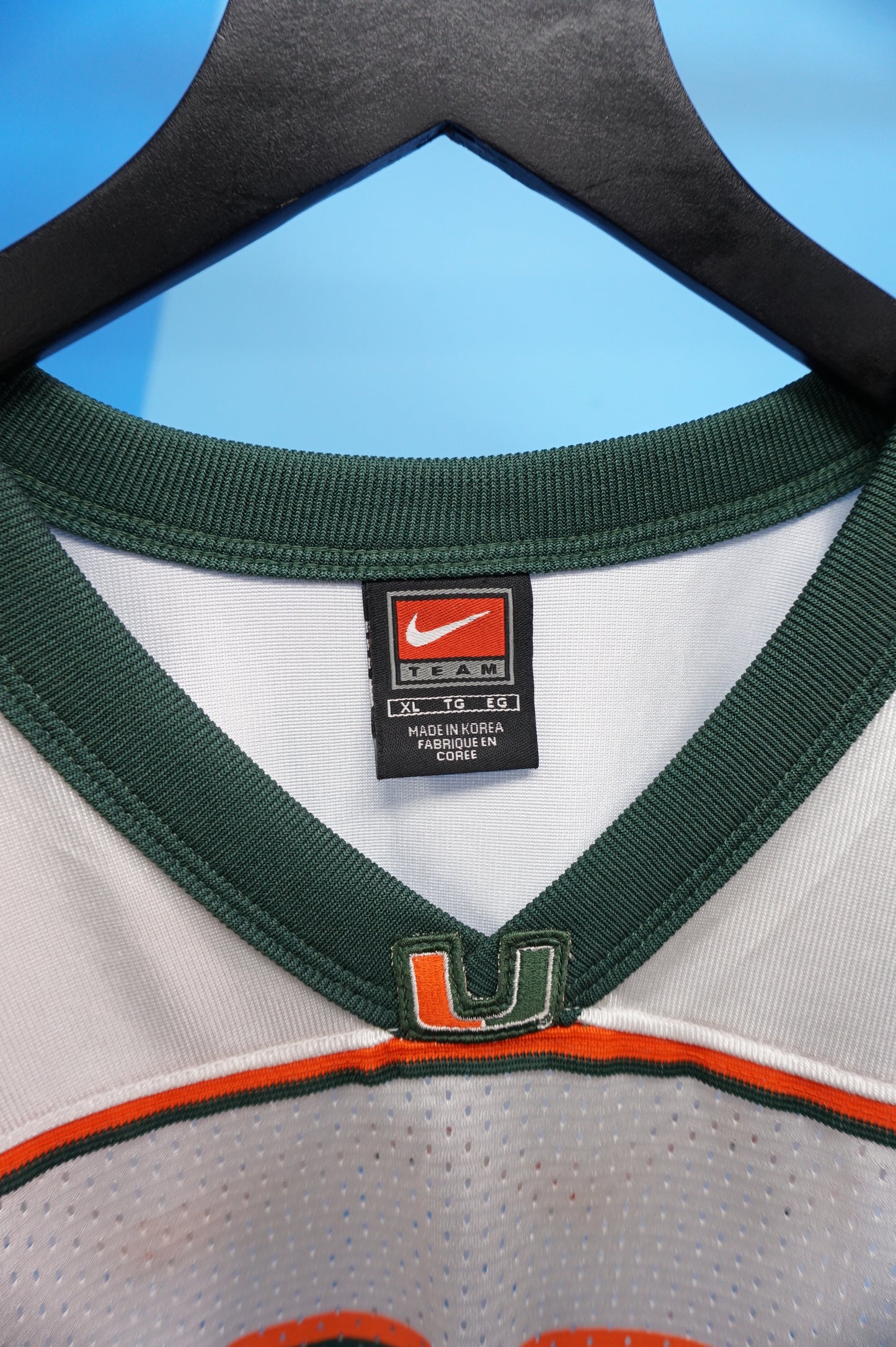 (XL) University of Miami Away Nike Jersey