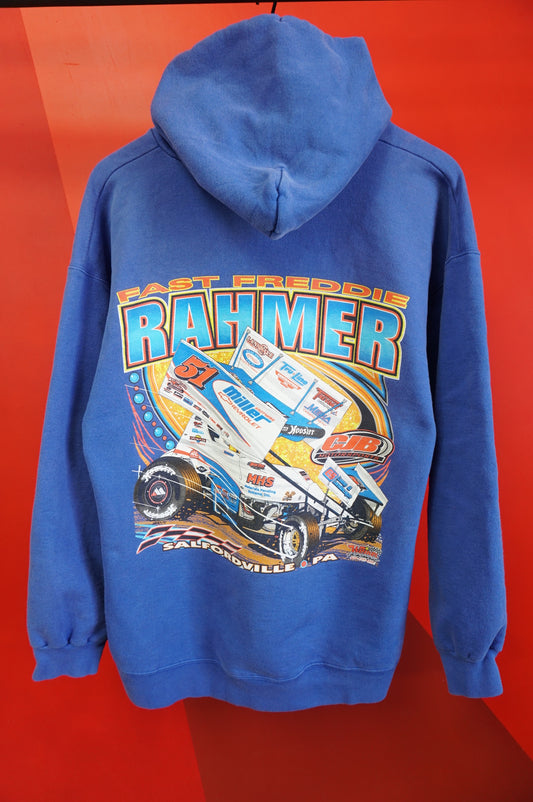 (L/XL) Fast Freddie Rahmer Dirt Racing Hoodie