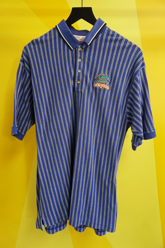 (M/L) Vtg Florida Gators Striped Polo Shirt