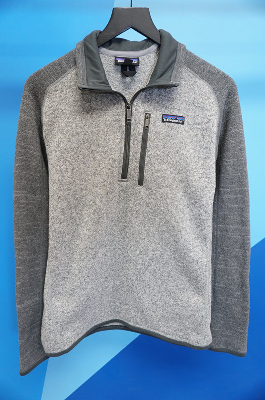 (S) Grey Patagonia Quarter Zip Fleece